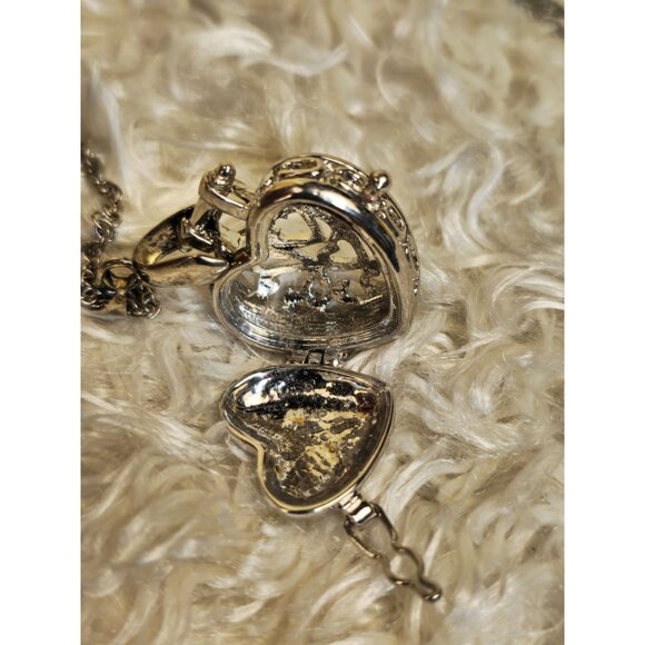 Vintage Italian Filigree Heart Pendant Necklace - Picture 3 of 7
